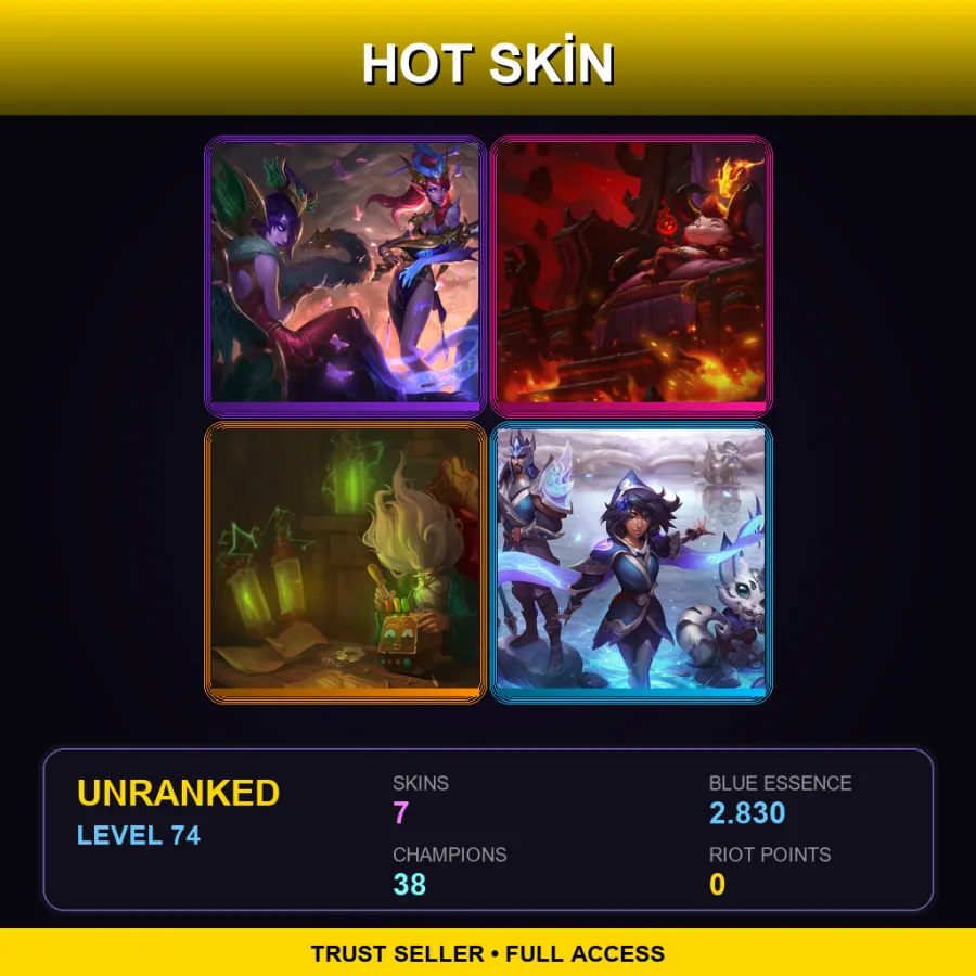 LAN | Lv74 | Unranked | 7 Skin | 38 Champ