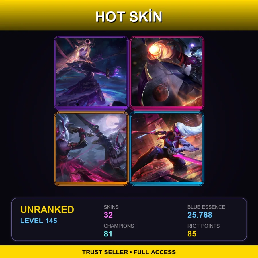 LAS | Lv145 | Unranked | 32 Skin | 81 Champ