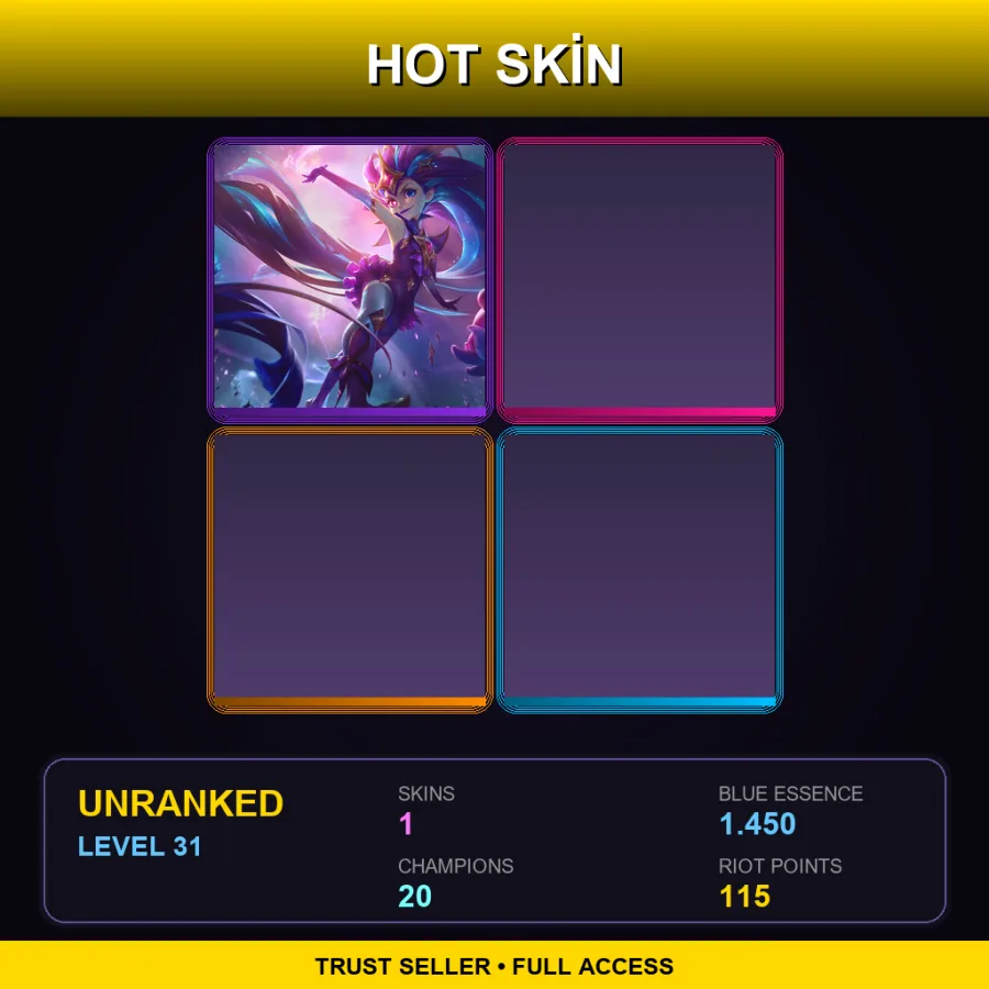 NA | Lv31 | Unranked | 1 Skin | 20 Champ — LoL account