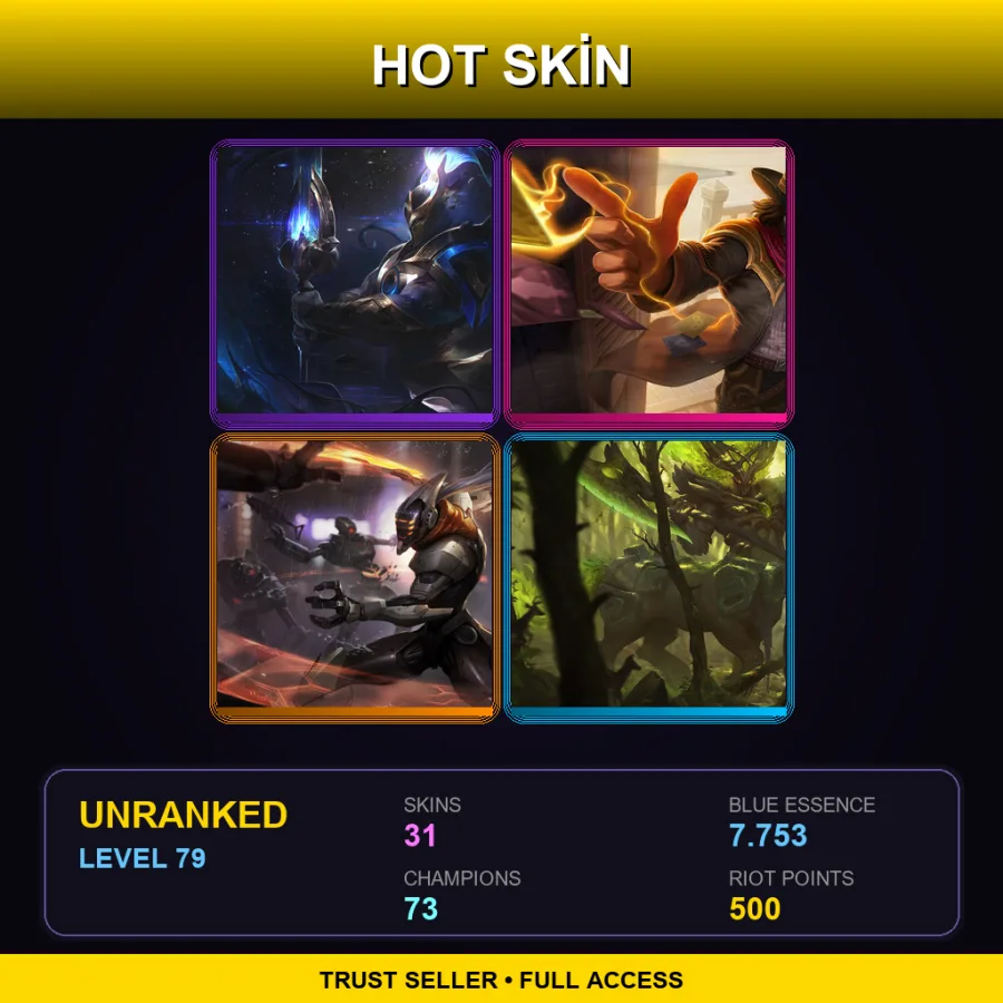 VN | Lv79 | Unranked | 31 Skin | 73 Champ