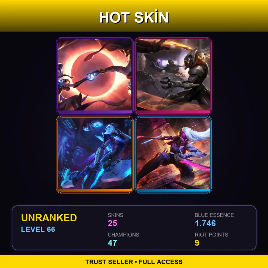 SG | Lv66 | Unranked | 25 Skin | 47 Champ