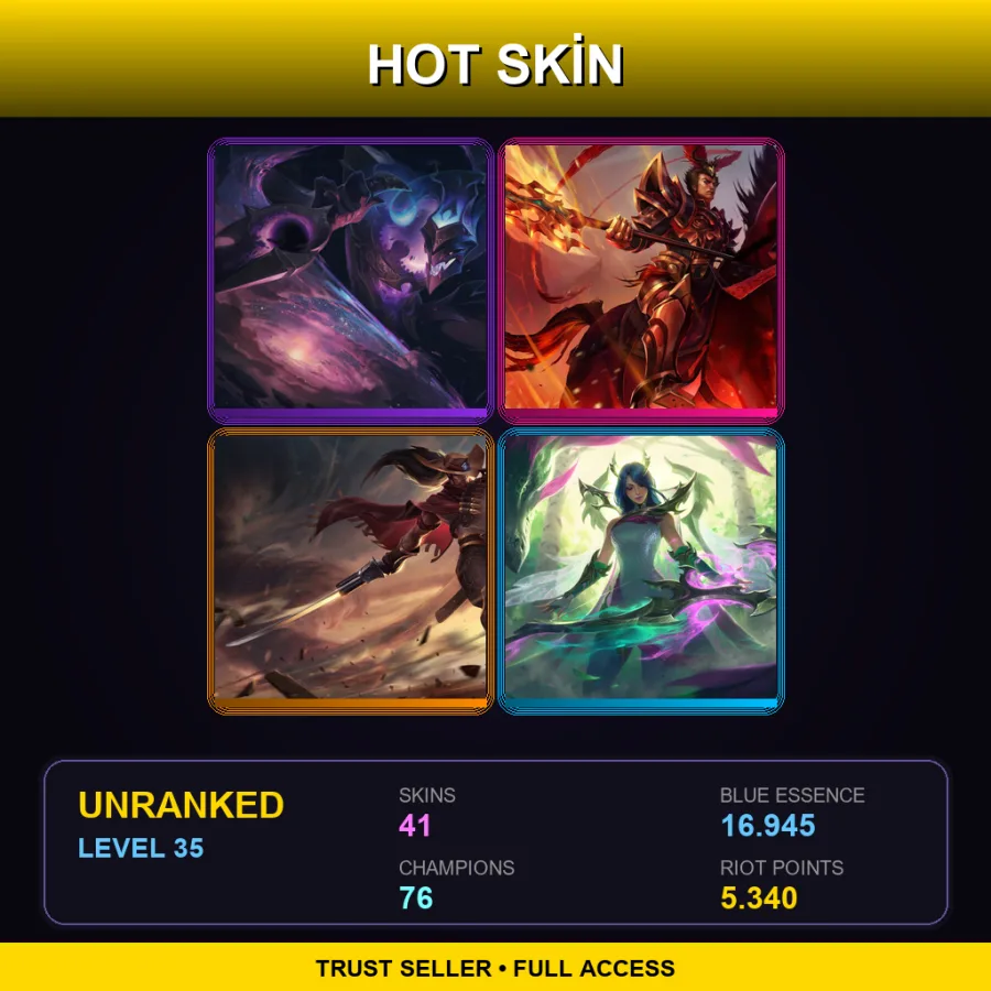 TR | Lv35 | Unranked | 41 Skin | 76 Champ