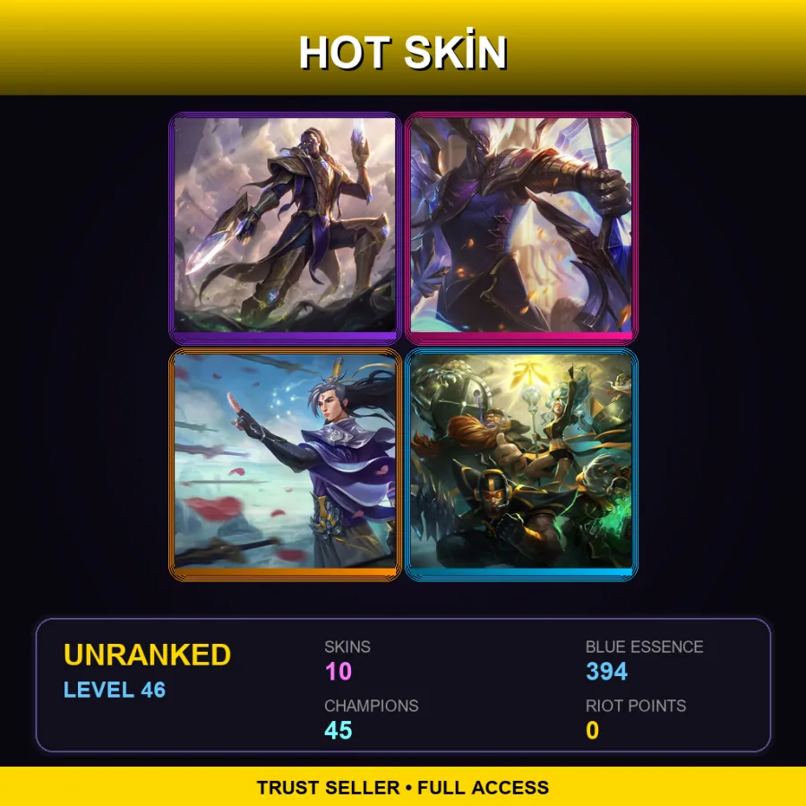 BR | Lv46 | Unranked | 10 Skin | 45 Champ