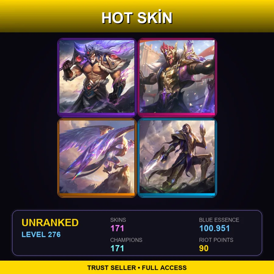 VN | Lv276 | Unranked | 171 Skin | 171 Champ