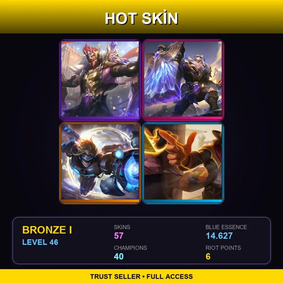 SG | Lv46 | Bronze I | 57 Skin | 40 Champ