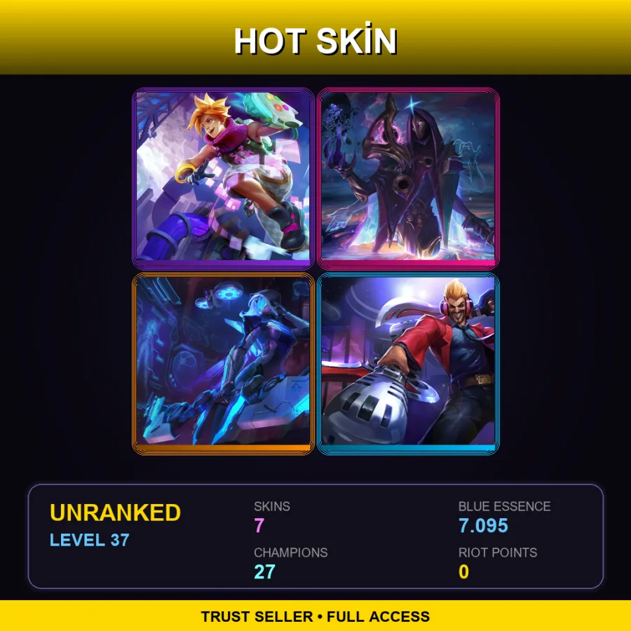 LAN | Lv37 | Unranked | 7 Skin | 27 Champ — Psyops Sona