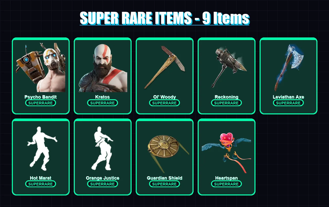 [PC] | Psycho Bandit | Kratos | Crackshot | Frostbite | Lynx | 152 skin | 144 pickaxe | 183 emote | 107 glider | Lv1243