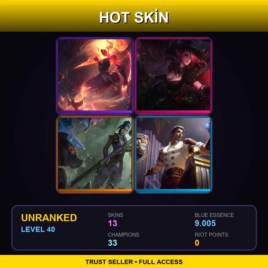 LAN | Lv40 | Unranked | 13 Skin | 33 Champ — Astronaut Gnar