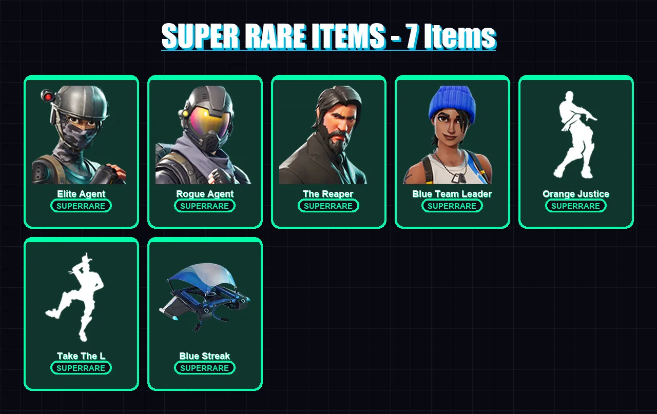 [PC/XBOX/PSN] | Elite Agent | Rogue Agent | The Reaper | Blue Team Leader | Raptor | 36 skin | 33 pickaxe | 21 emote | 24 glider | Lv364 — Fortnite account