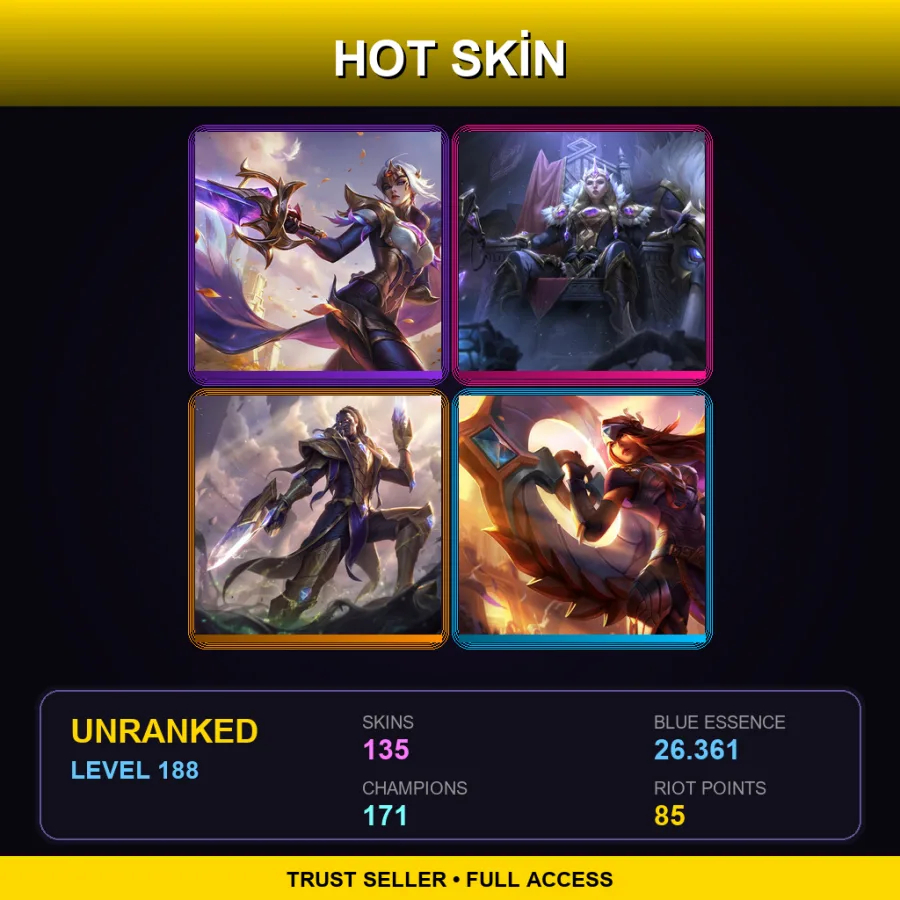 EUW | Lv188 | Unranked | 135 Skin | 171 Champ — Steel Dragon Thresh