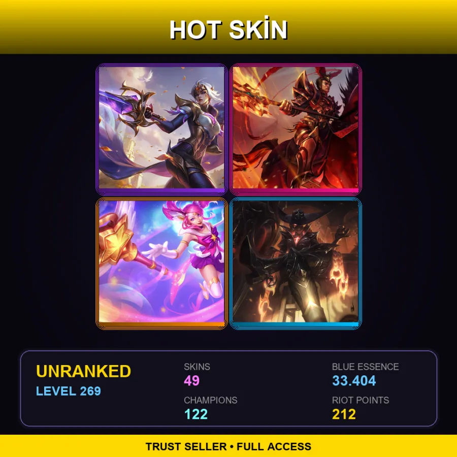 TR | Lv269 | Unranked | 49 Skin | 122 Champ