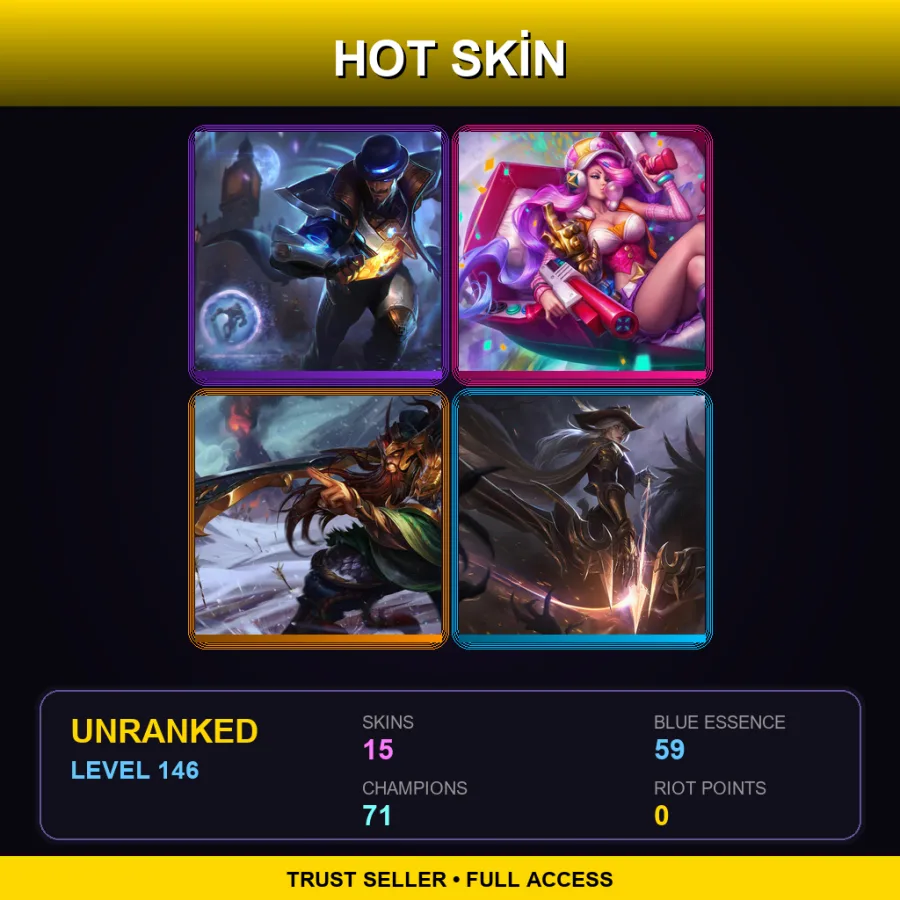 BR | Lv146 | Unranked | 15 Skin | 71 Champ
