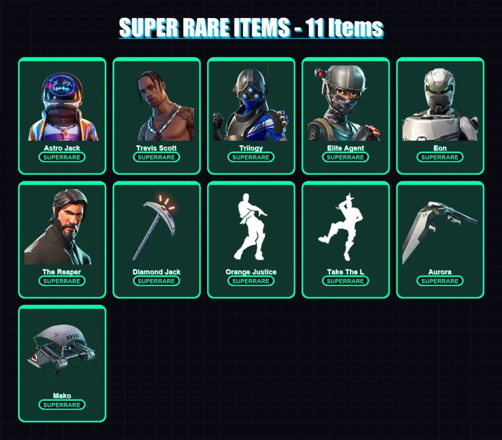 [PS4/PS5/PC] | Astro Jack | Travis Scott | Trilogy | Elite Agent | Eon | 59 skin | 50 pickaxe | 71 emote | 64 glider | Lv784
