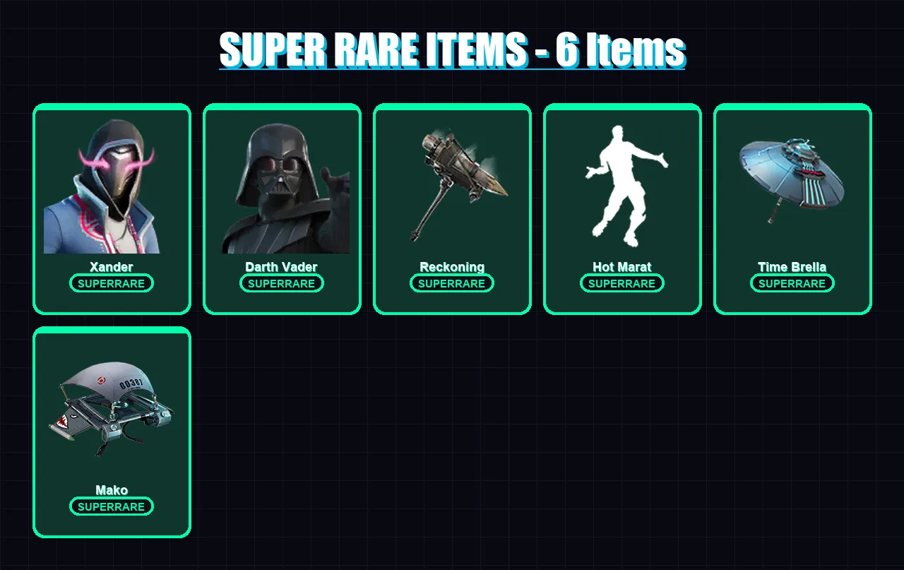 [PC/XBOX/PSN] | Xander | Darth Vader | Spectra Knight | The Origin | The Imagined | 67 skin | 72 pickaxe | 58 emote | 79 glider | Lv1108