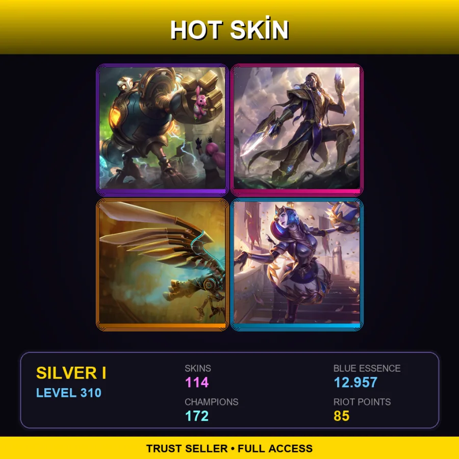 VN | Lv310 | Silver I | 114 Skin | 172 Champ
