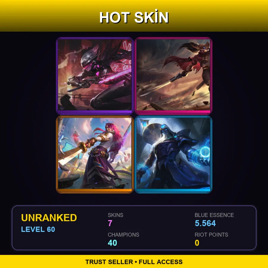 LAN | Lv60 | Unranked | 7 Skin | 40 Champ — Brolaf