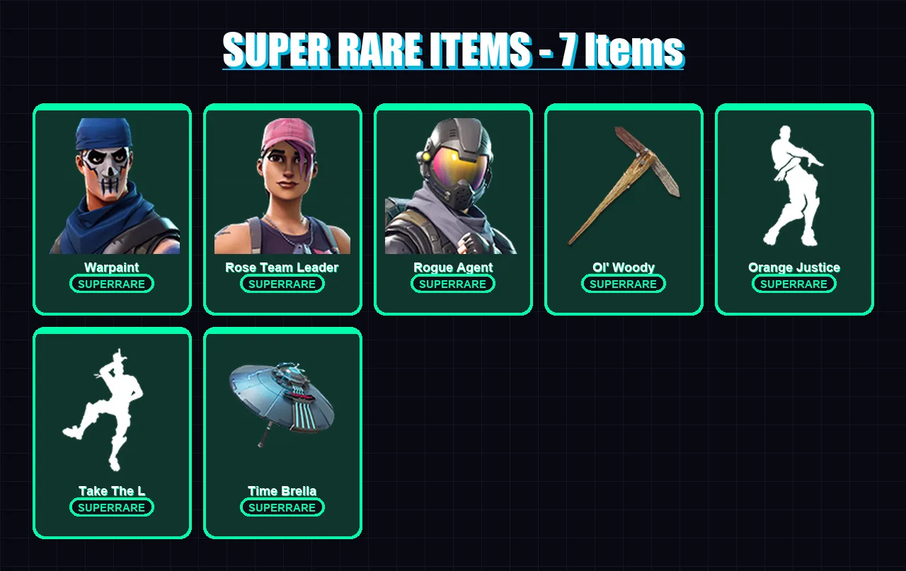 [PC] | Warpaint | Rose Team Leader | Rogue Agent | Blaze | Mecha Cuddle Master | 60 skin | 75 pickaxe | 65 emote | 71 glider | Lv976