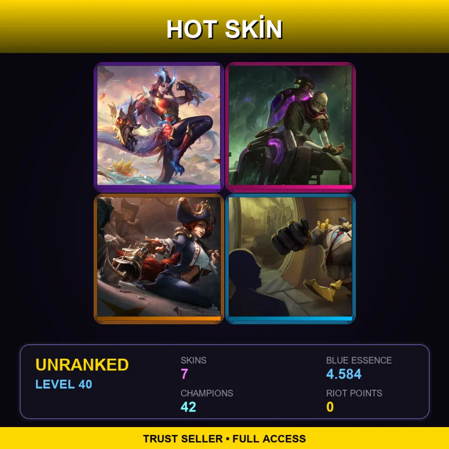 VN | Lv40 | Unranked | 7 Skin | 42 Champ