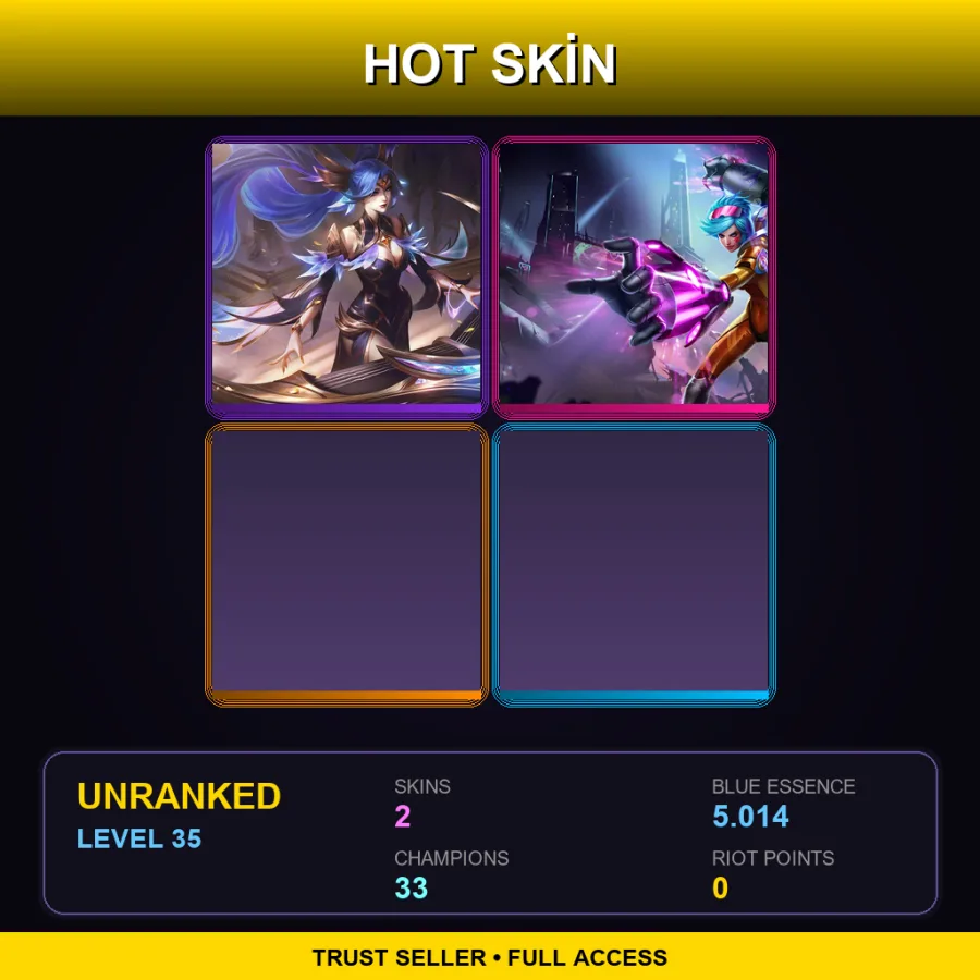 TR | Victorious Sona | Neon Strike Vi | 2 Skin | 33 Champ | Lv35
