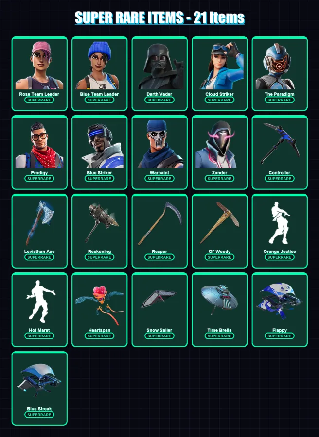 [PC/XBOX/PSN] | Rose Team Leader | Blue Team Leader | Darth Vader | 261 skin | Lv2965