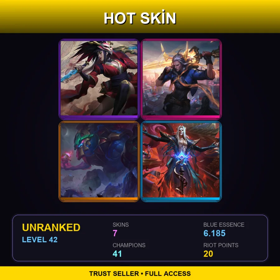 EUNE | Lv42 | Unranked | 7 Skin | 41 Champ