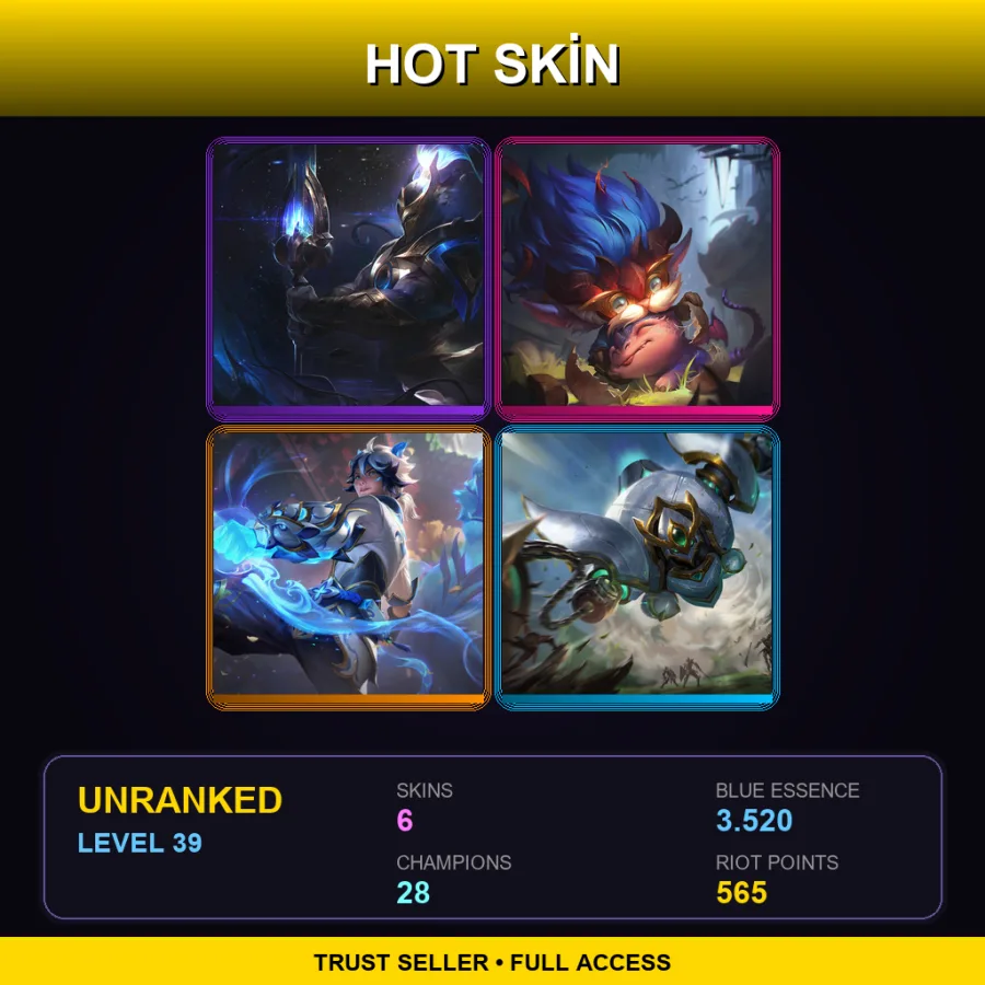 TR | Lv39 | Unranked | 6 Skin | 28 Champ