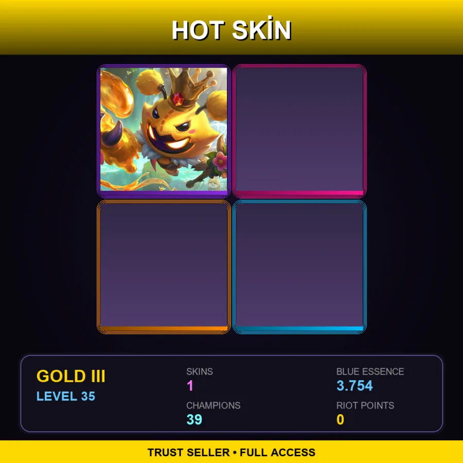 EUNE | Lv35 | Gold III | 1 Skin | 39 Champ — LoL account