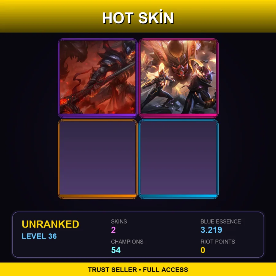 VN | Lv36 | Unranked | 2 Skin | 54 Champ with Mordekaiser
