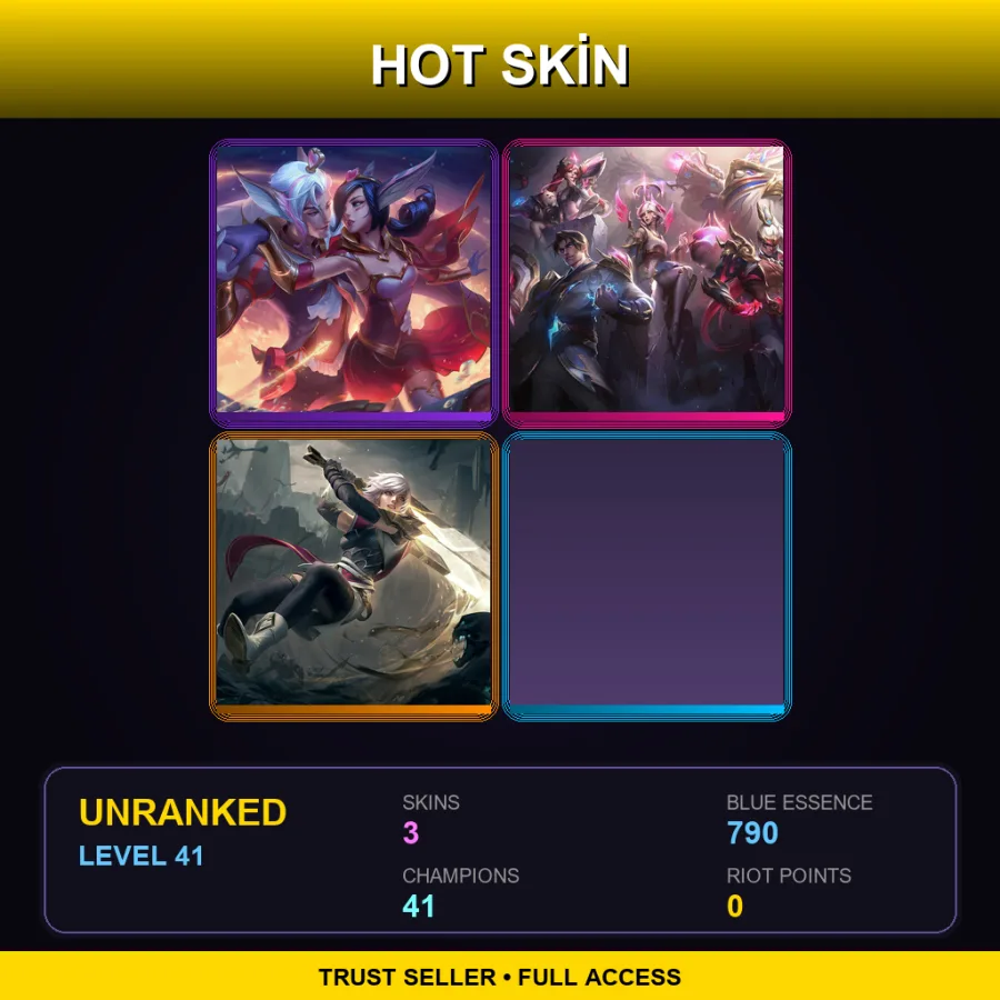 EUNE | Lv41 | Unranked | 3 Skin | 41 Champ