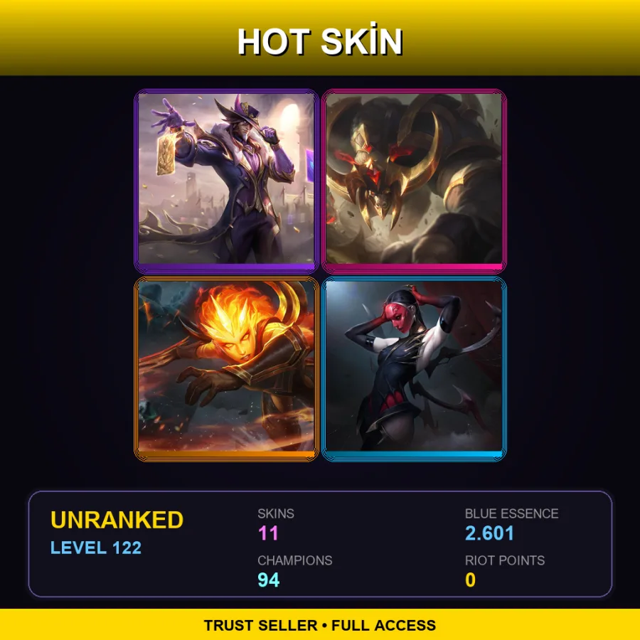 LAS | Lv122 | Unranked | 11 Skin | 94 Champ — Conqueror Alistar