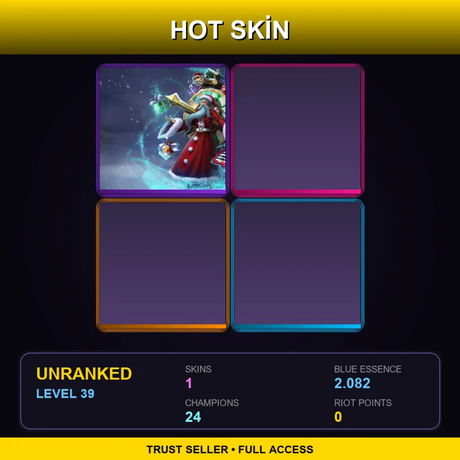 LAS | Lv39 | Unranked | 1 Skin | 24 Champ — LoL account