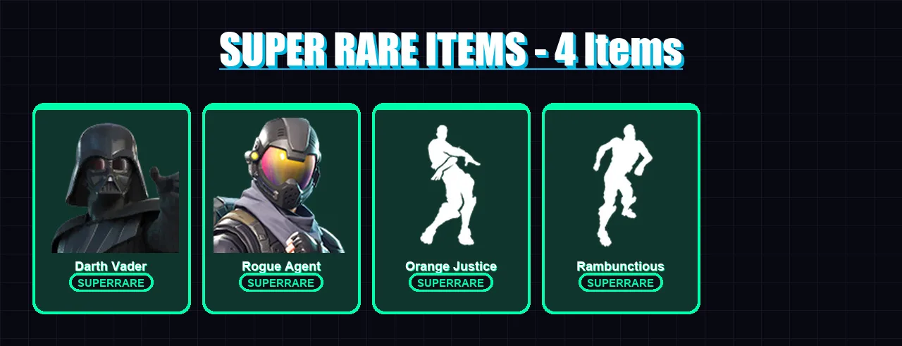 [PS4/PS5/PC] | Darth Vader | Rogue Agent | Malik | Snap | Predator | 49 skin | 54 pickaxe | 49 emote | 47 glider | Lv759