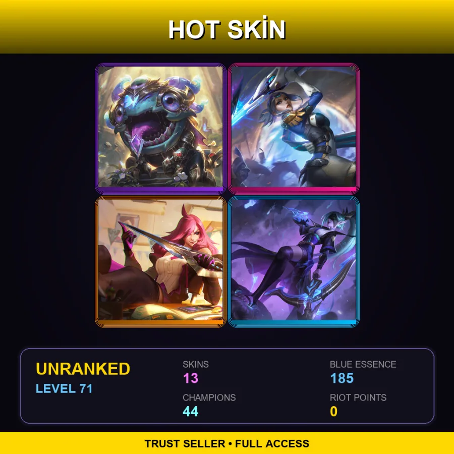 LAN | Lv71 | Unranked | 13 Skin | 44 Champ — Winter Wonder Lulu