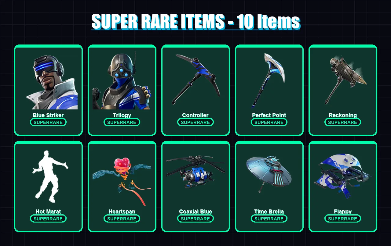 [PC/XBOX] | Blue Striker | Trilogy | Luxe | Deadpool | Gear Specialist Maya | 88 skin | 106 pickaxe | 99 emote | 112 glider | Lv1407