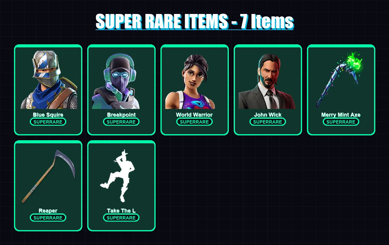 [PC/XBOX/PSN] | Blue Squire | Breakpoint | World Warrior | John Wick | Inferno | 93 skin | 70 pickaxe | 69 emote | 43 glider | Lv609