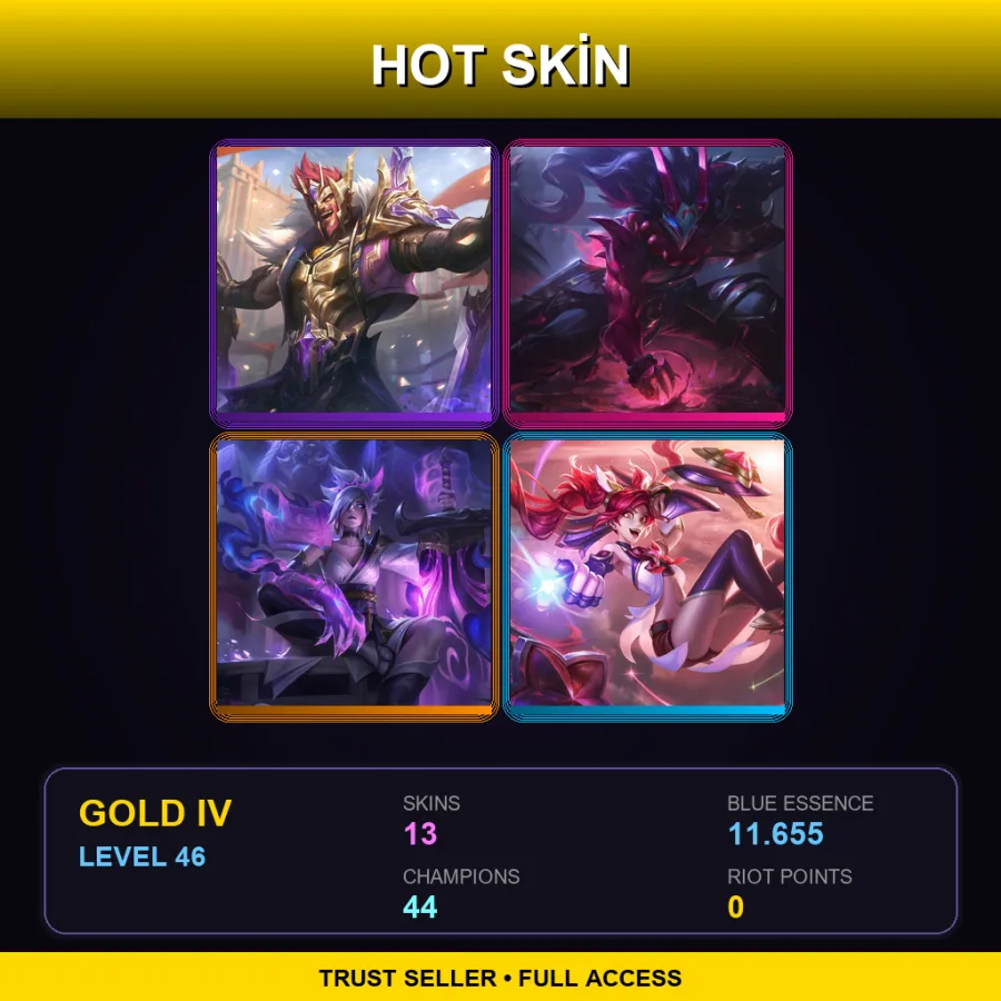 LAN | Lv46 | Gold IV | 13 Skin | 44 Champ