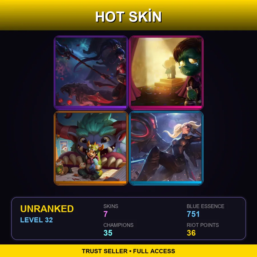 TR | Lv32 | Unranked | 7 Skin | 35 Champ — Professor Ryze