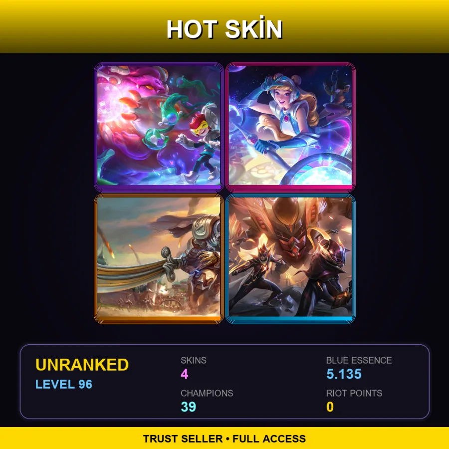 LAS | Lv96 | Unranked | 4 Skin | 39 Champ