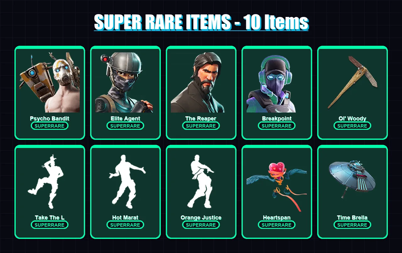 [PC/XBOX/PSN] | Psycho Bandit | Elite Agent | The Reaper | Breakpoint | The Imagined | 157 skin | 165 pickaxe | 146 emote | 142 glider | Lv2530