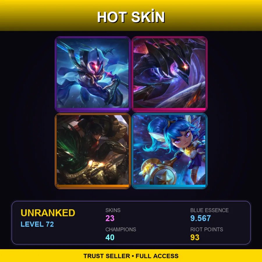 TR | Lv72 | Unranked | 23 Skin | 40 Champ
