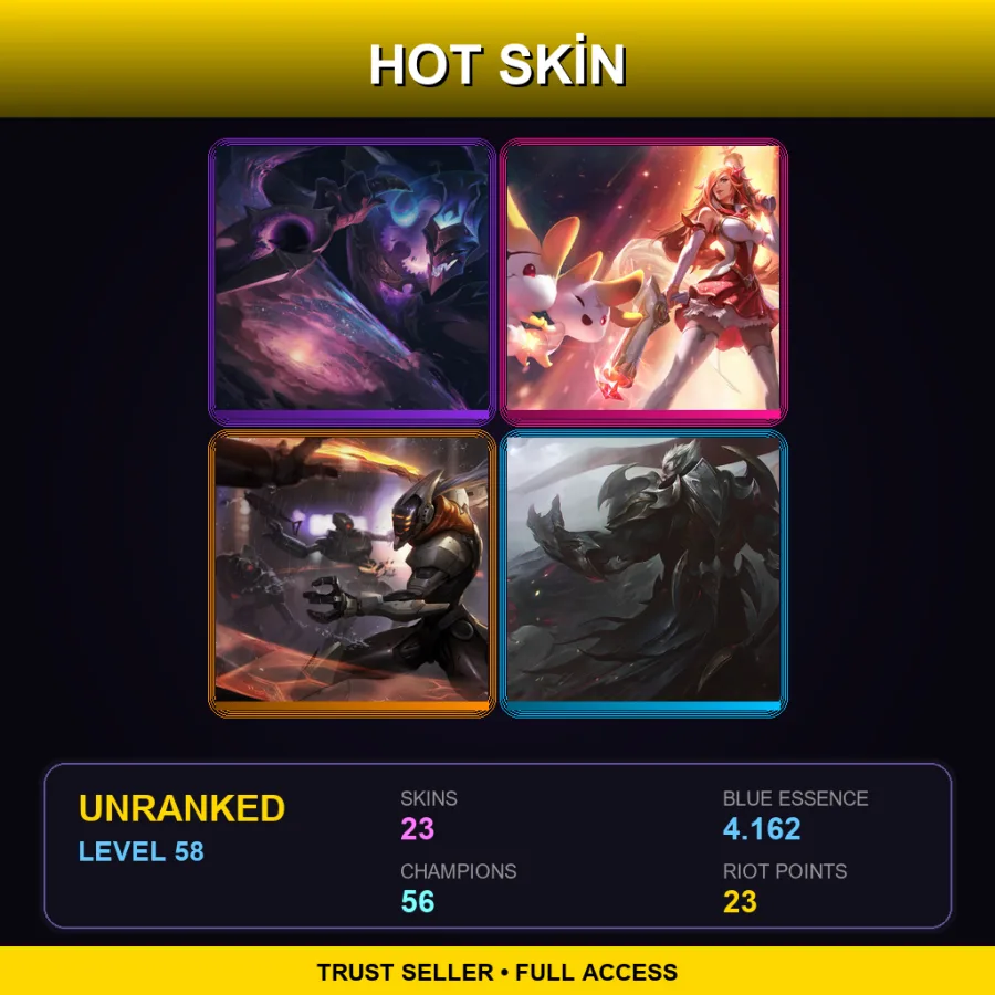 NA | Lv58 | Unranked | 23 Skin | 56 Champ
