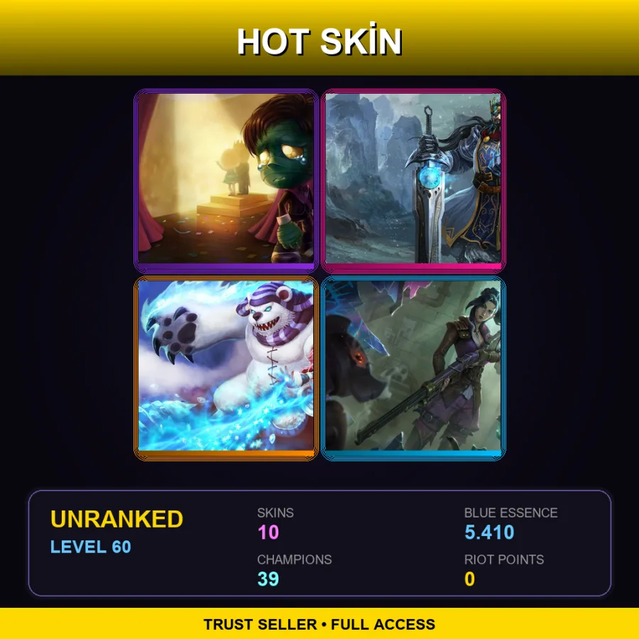 BR | Lv60 | Unranked | 10 Skin | 39 Champ