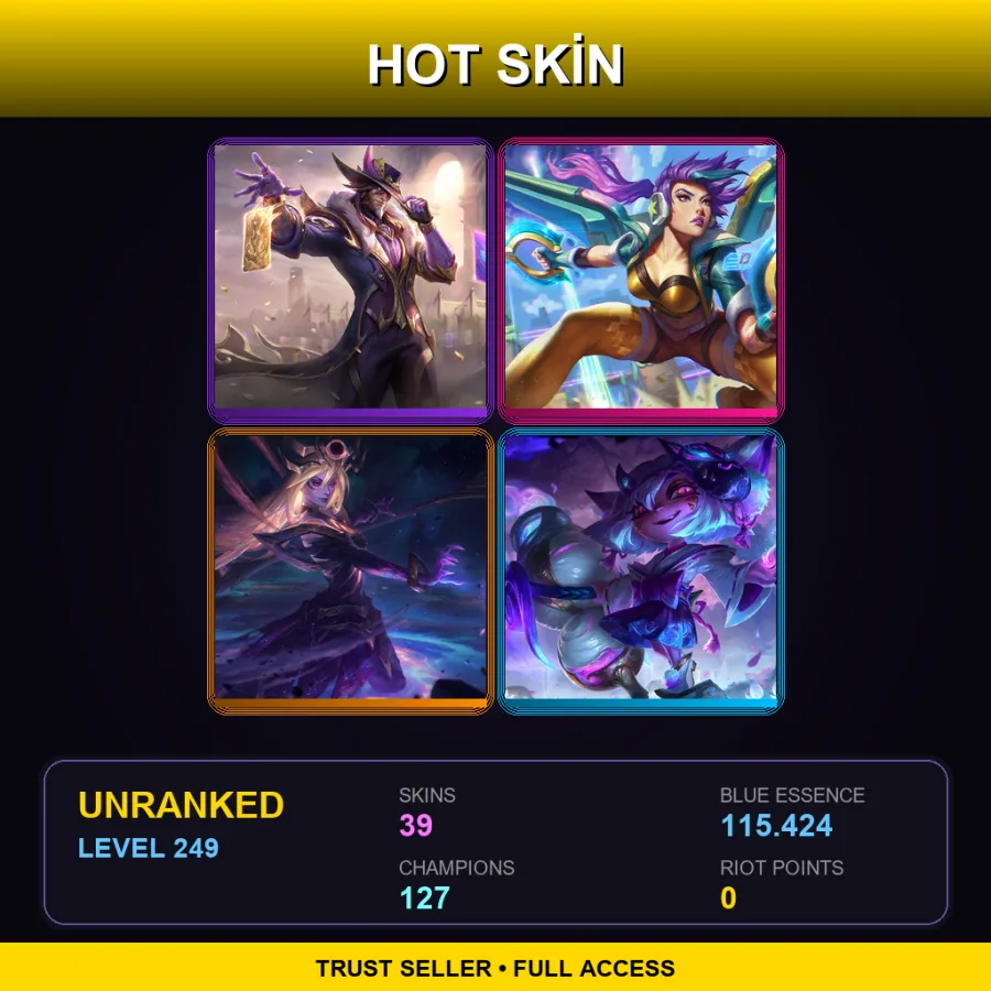 LAN | Lv249 | Unranked | 39 Skin | 127 Champ