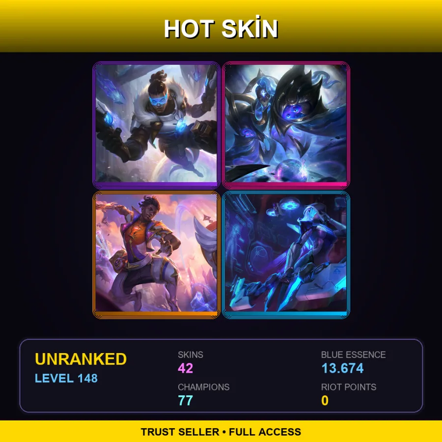 LAS | Lv148 | Unranked | 42 Skin | 77 Champ — Debonair Zed