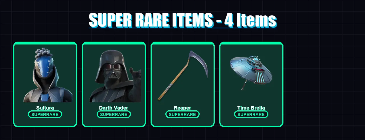 [PS4/PS5/XBOX/PC] | Sultura | Darth Vader | Spectra Knight | Blaze | Ronin | 71 skin | 89 pickaxe | 73 emote | 72 glider | Lv2351