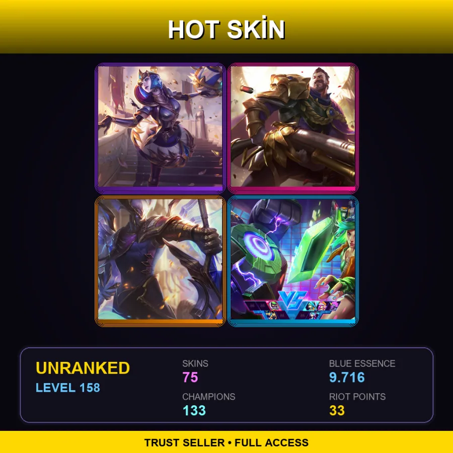 VN | Lv158 | Unranked | 75 Skin | 133 Champ