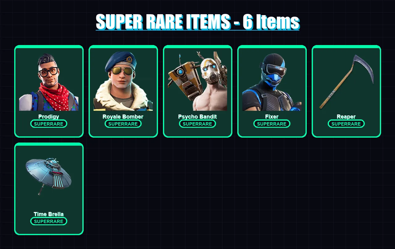 [PS4/PS5/PC] | Prodigy | Royale Bomber | Psycho Bandit | Fixer | Blackheart | 341 skin | 381 pickaxe | 310 emote | 287 glider | Lv4764 — Fortnite account