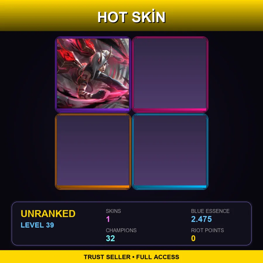 EUNE | Lv39 | Unranked | 1 Skin | 32 Champ — LoL account