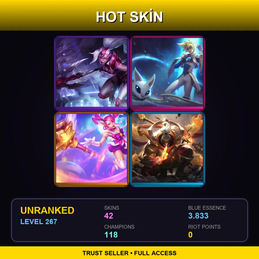 BR | Lv267 | Unranked | 42 Skin | 118 Champ