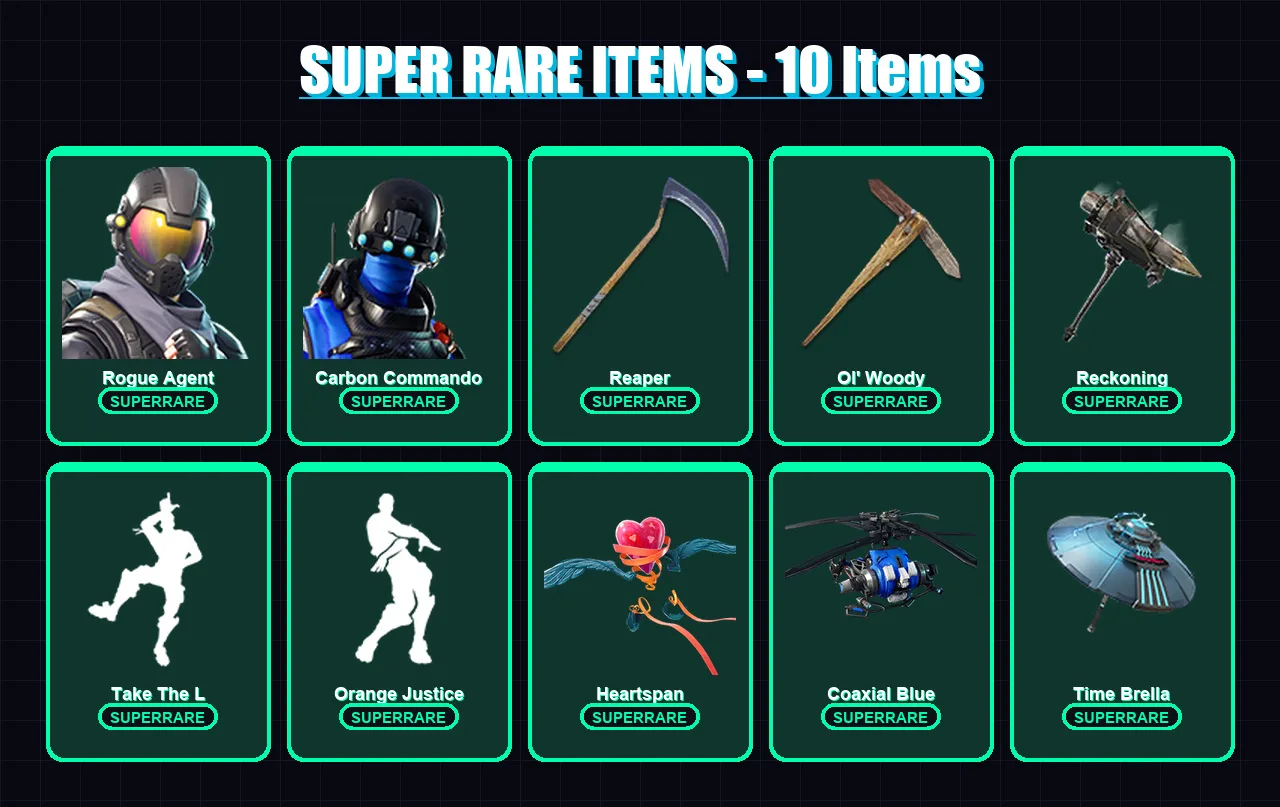 [PC/XBOX/PSN] | Rogue Agent | Carbon Commando | Catalyst | Valor | Omega | 175 skin | 207 pickaxe | 168 emote | 156 glider | Lv3570 — Fortnite account